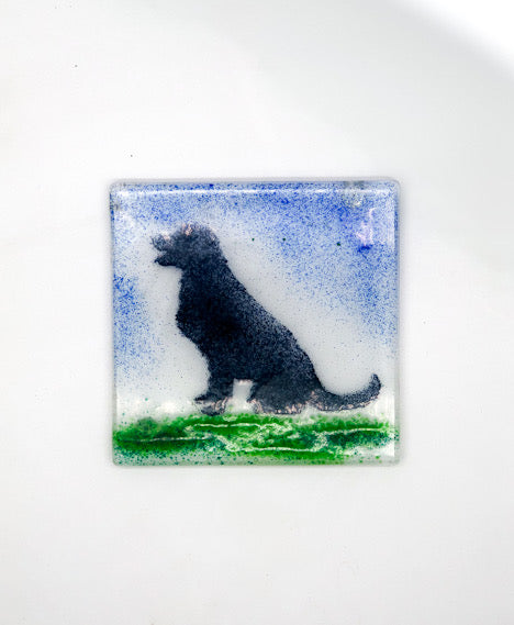 Flat coat retriever coasters