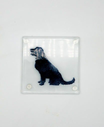 Flat coat retriever coasters